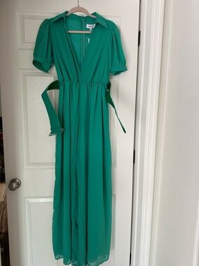 Faeriesty Green Wide Leg Jumpsuit